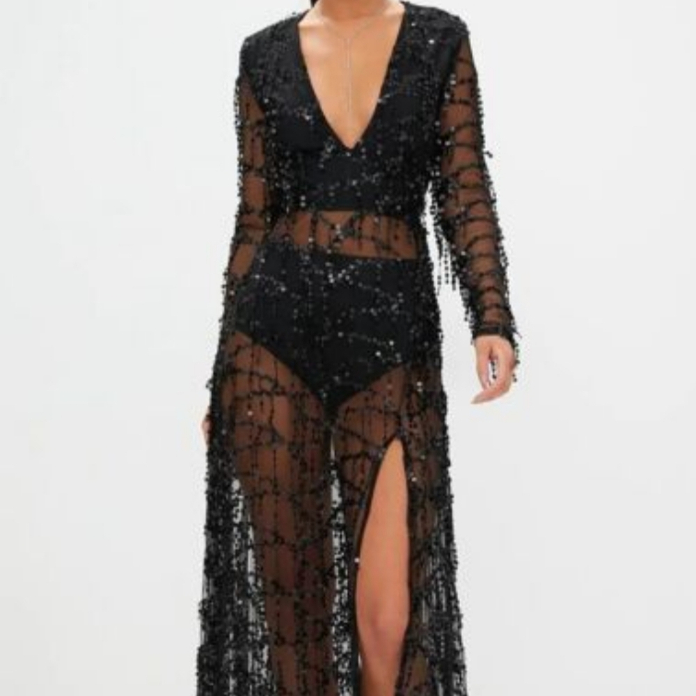 Pretty Little Thing Shear Black Dress